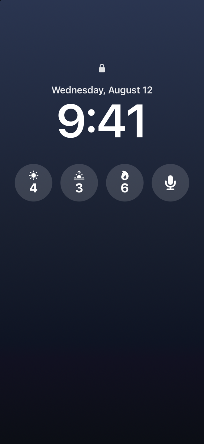 Circular 2Days List widgets on the iPhone Lock Screen